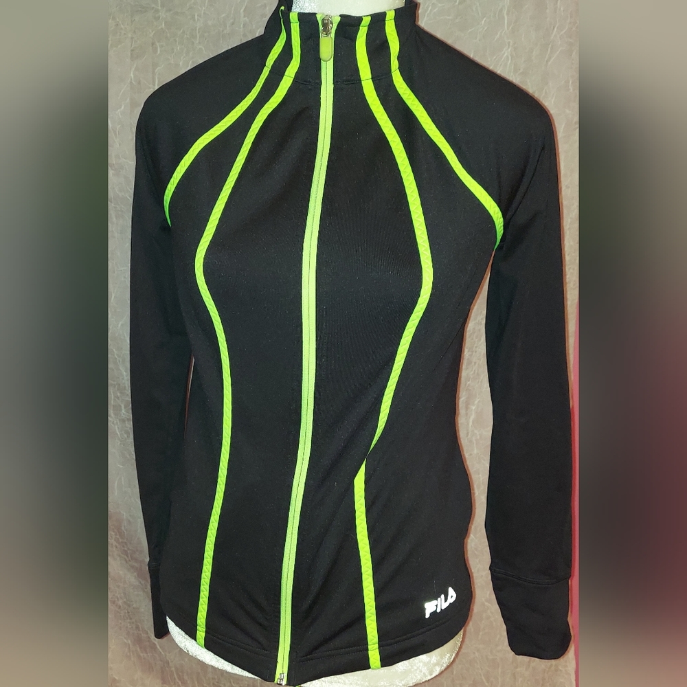 FILA Sport Track Wicking Super Stretch Jacket Track Walking Sporty Zip Up